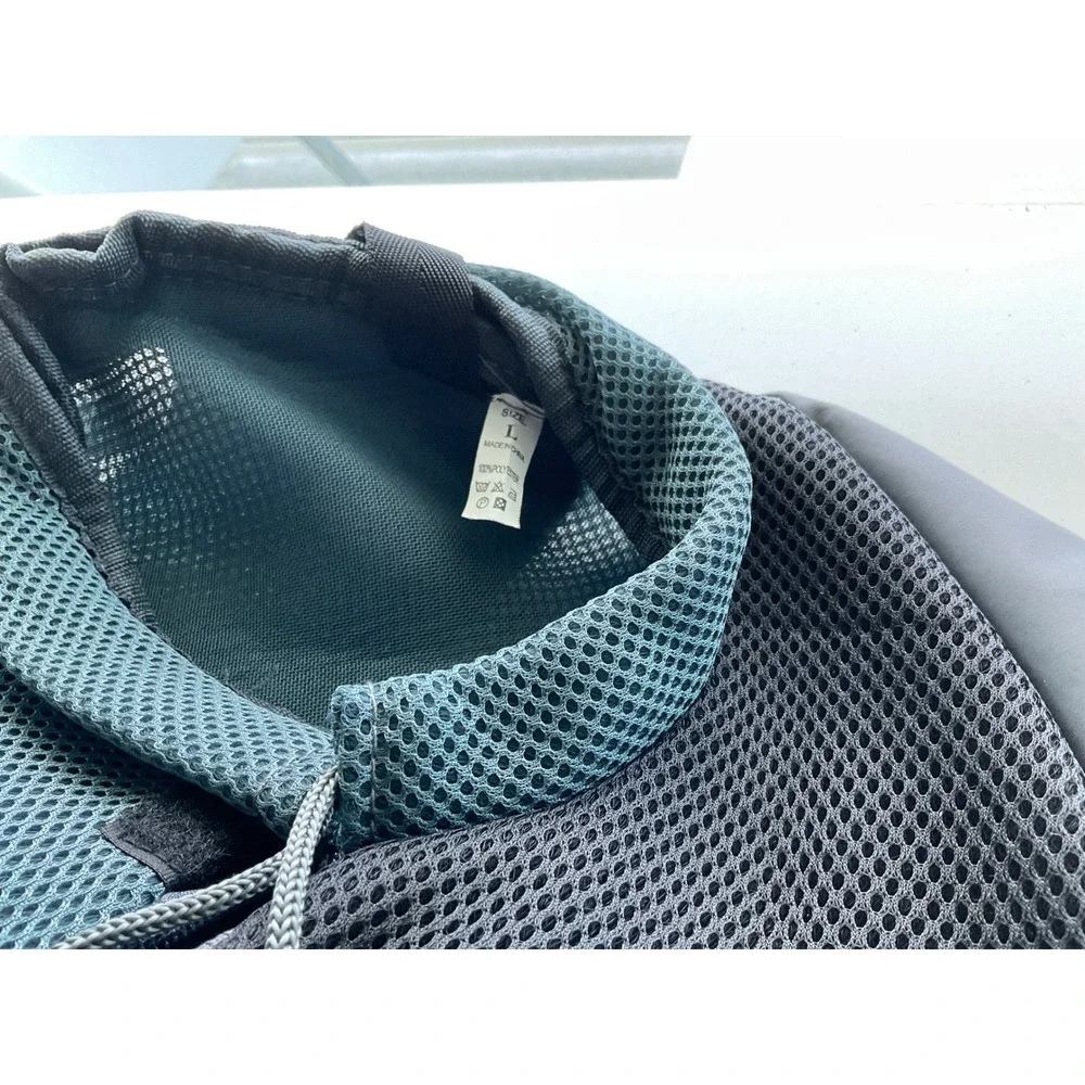 Pet Carrier Sling Polyester Gray Buckle Strap Sporty